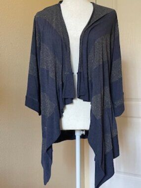 Splendid Navy 3/4 Sleeve Open Front Sweater - Size S